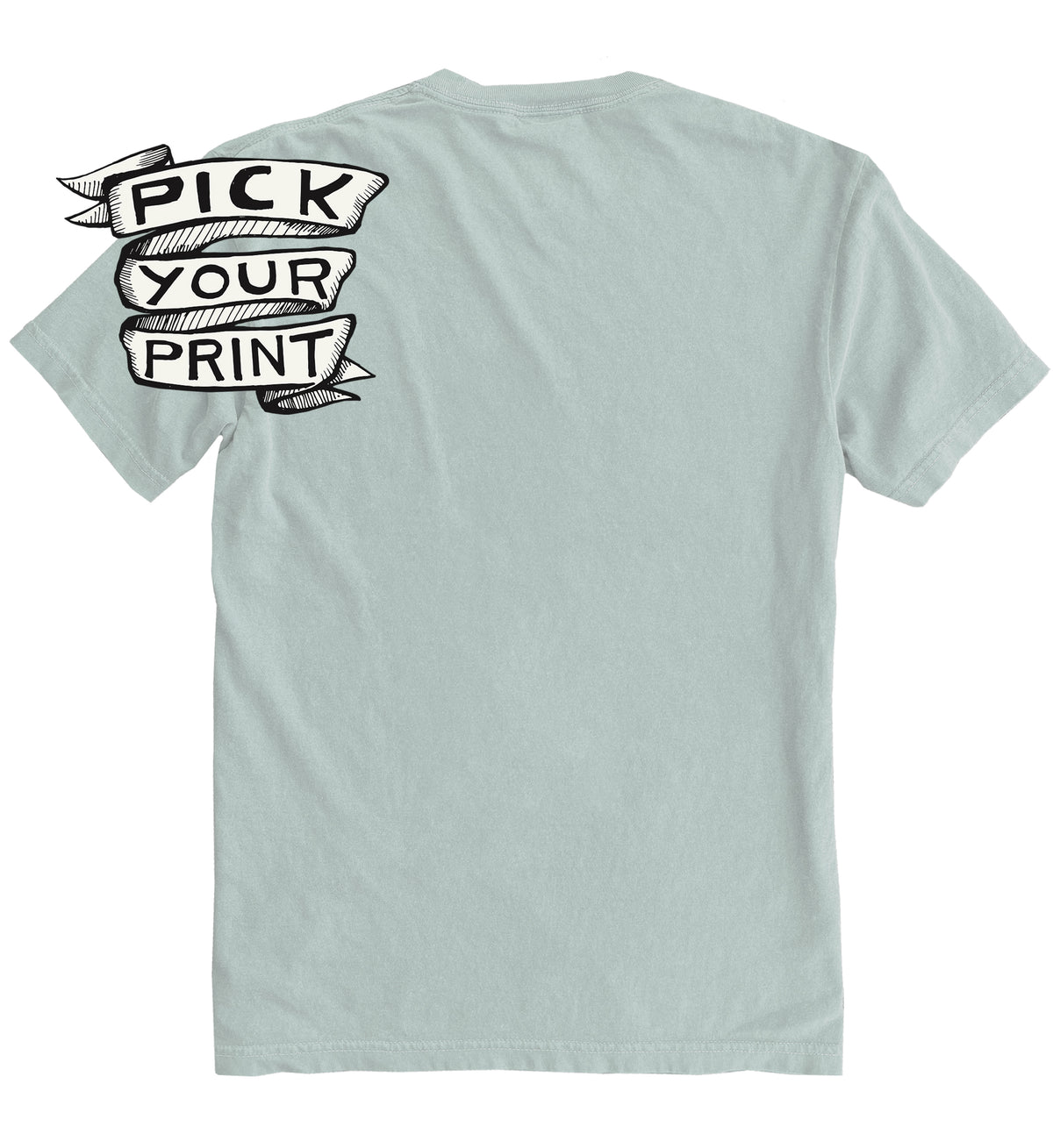 Custom Printed Sea Glass Colour Heavyweight Cotton Unisex Tee