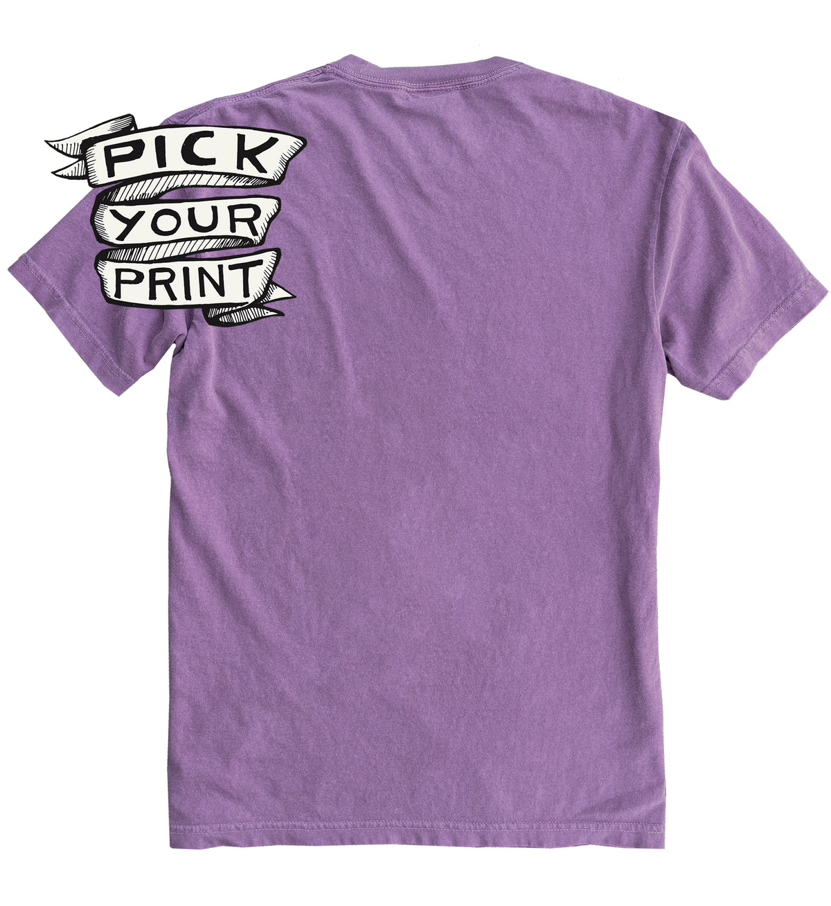 Custom Printed Violet Heavyweight Cotton Unisex Tee