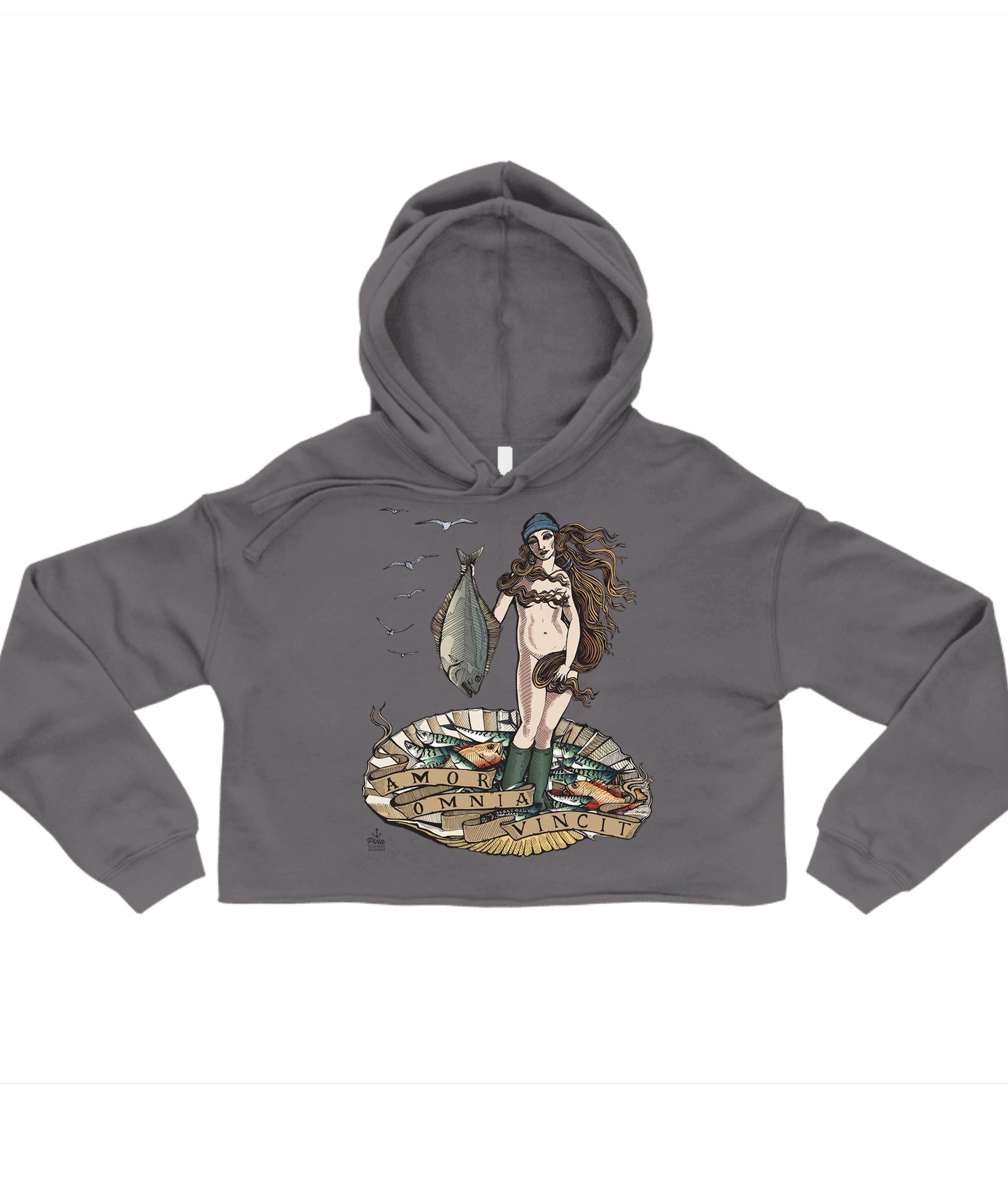 Birth of Venus in Colour Crop Hoodie