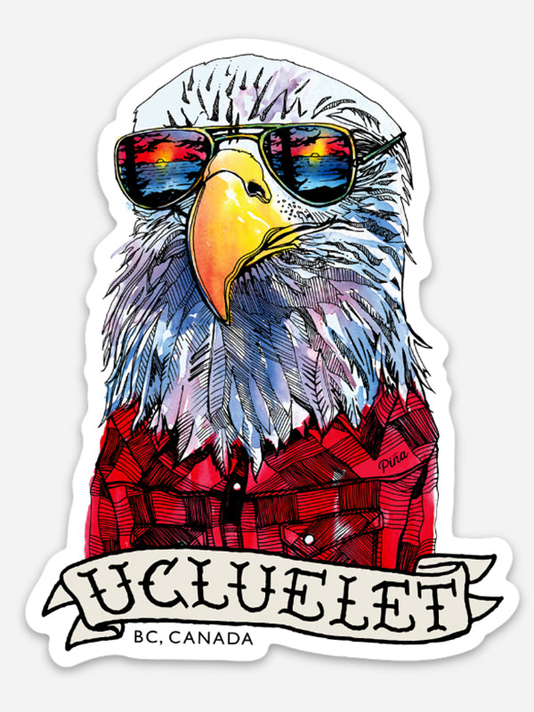 Hipster Eagle Sticker