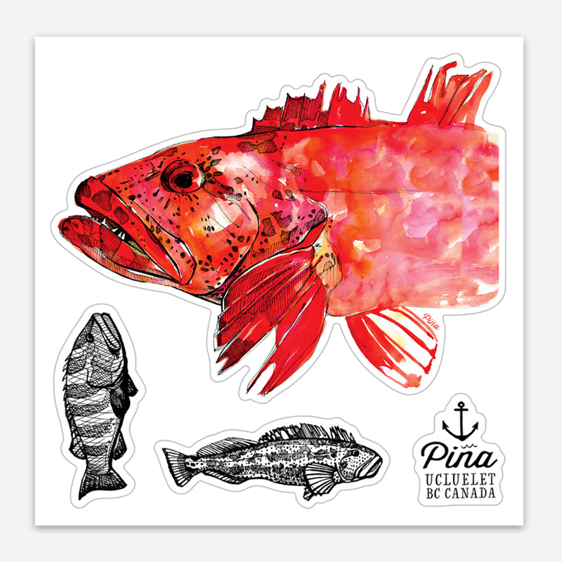 Lingcod Sticker Sheet