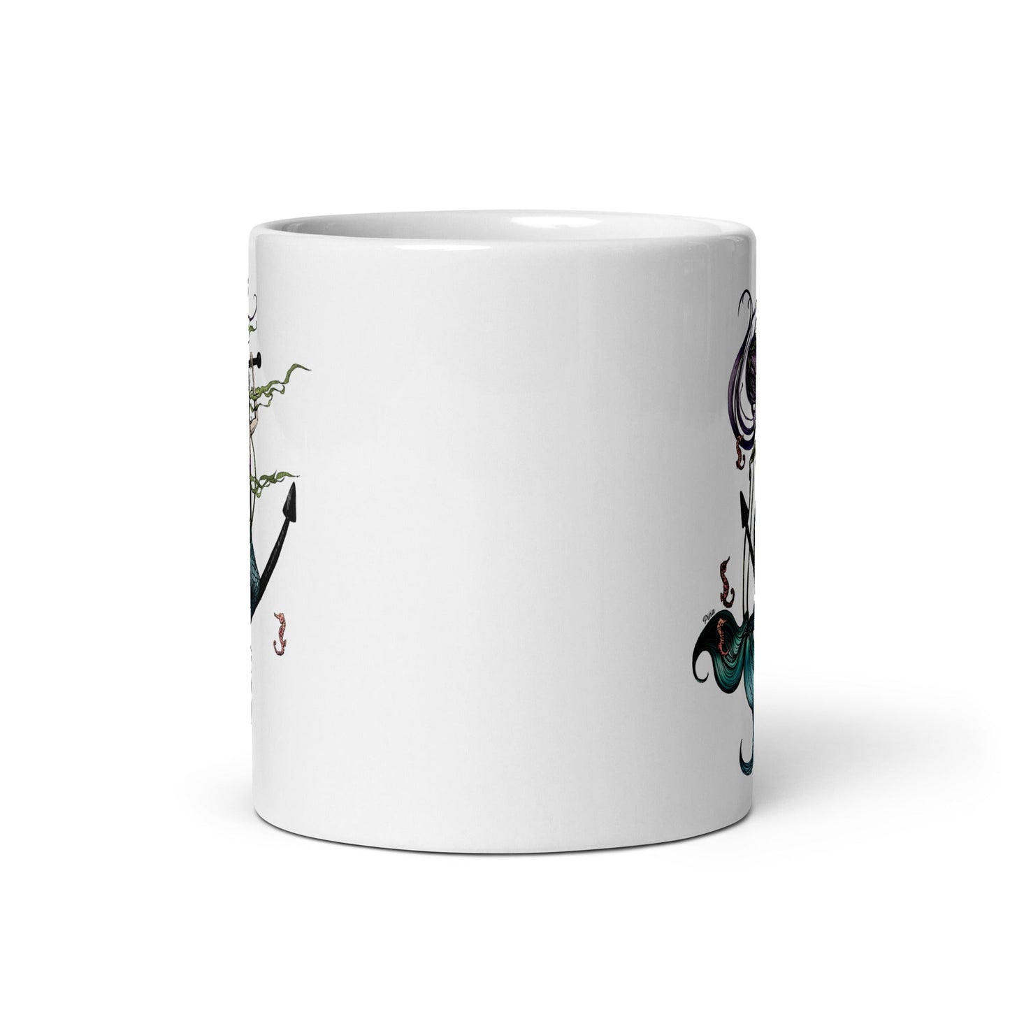 Mermaid Singing White Glossy Mug