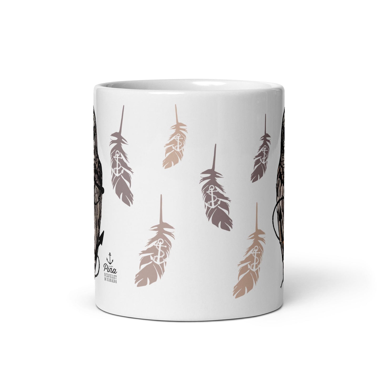 Owl & Anchor White Glossy Mug