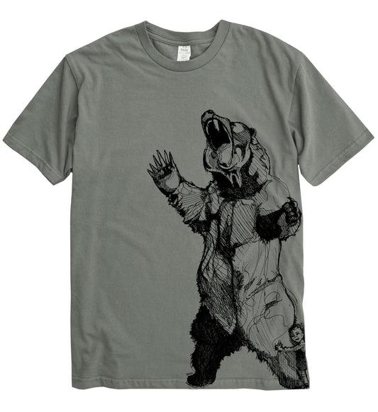 Bearhugger in Black Ink Organic Cotton Unisex Tee