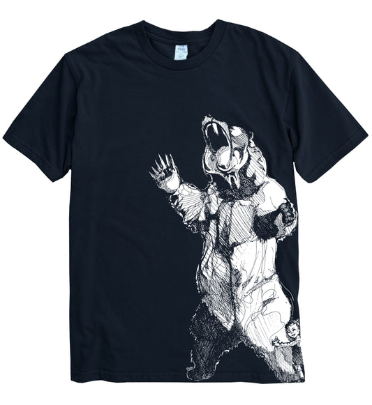 Bearhugger in White Ink Organic Cotton Unisex Tee