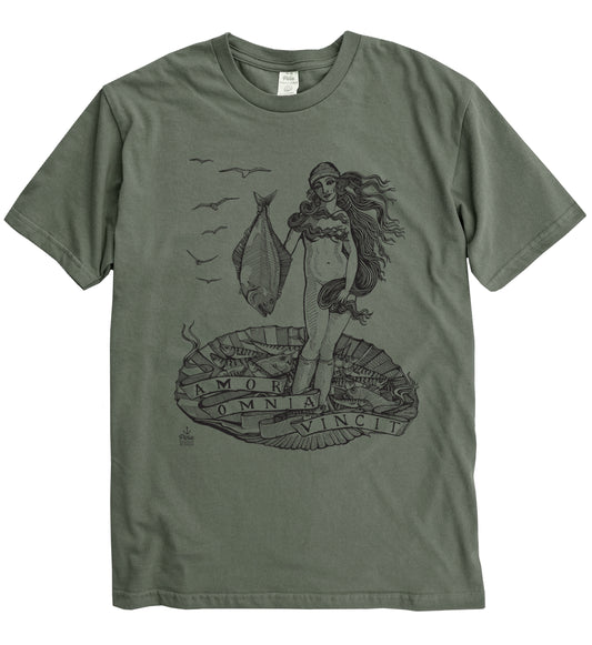 The Birth of Venus in Black Ink Organic Cotton Unisex Tee
