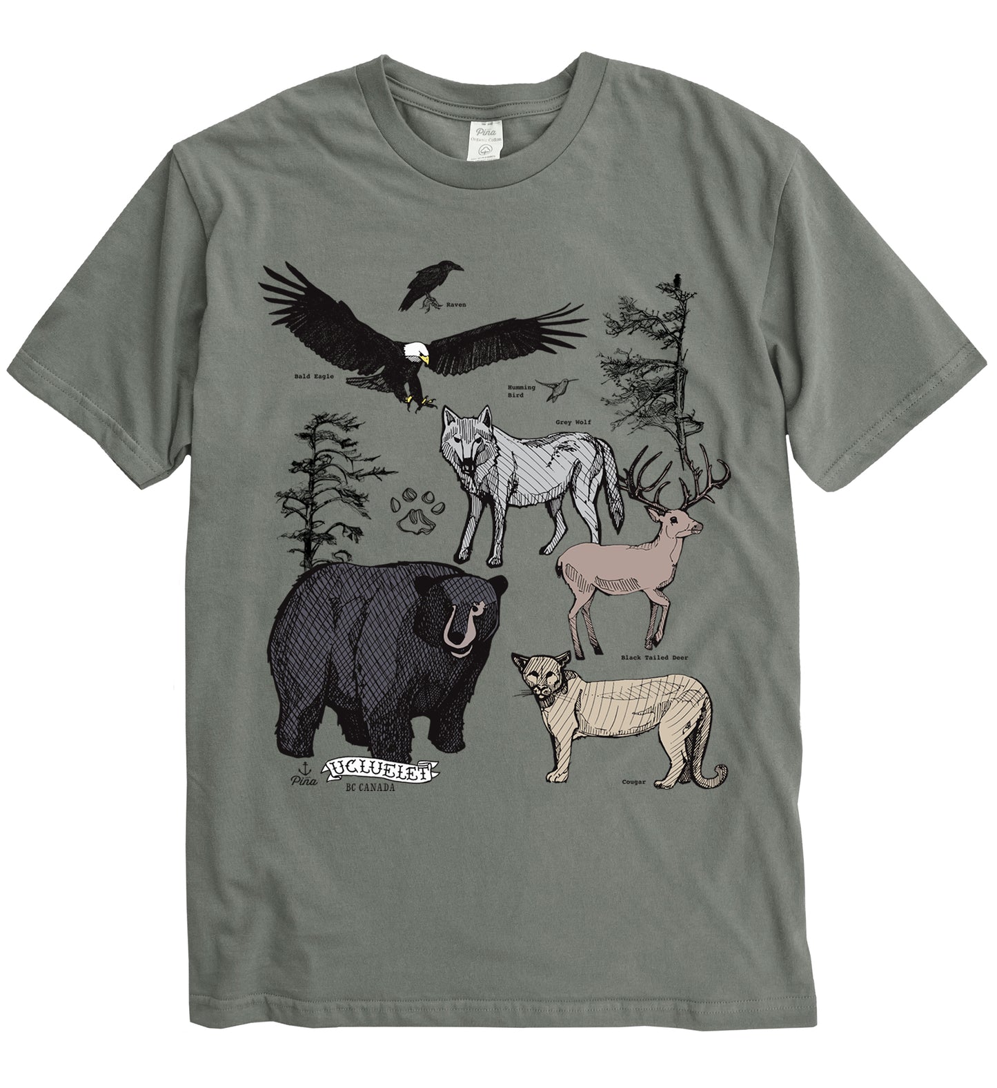 Forest Species in Full Colour Organic Cotton Unisex Tee