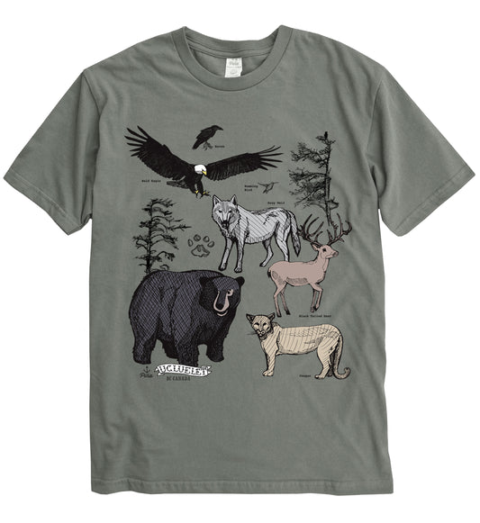 Forest Species in Full Colour Organic Cotton Unisex Tee