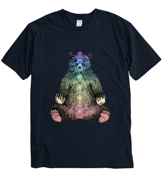 Kundalini Bear in Full Colour Organic Cotton Unisex Tee