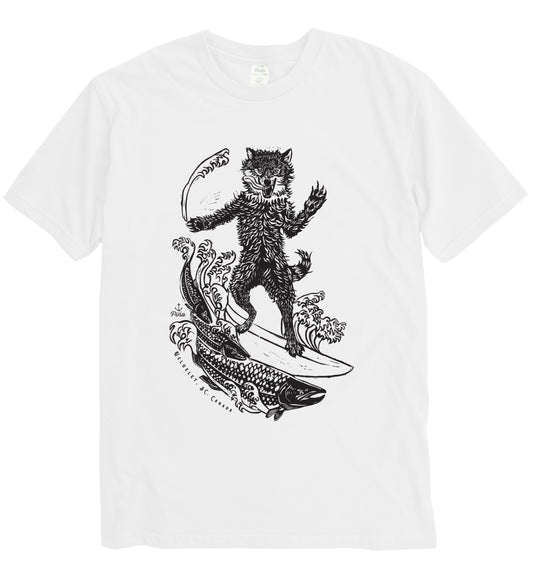 Seawolf in Black Ink Organic Cotton Unisex Tee