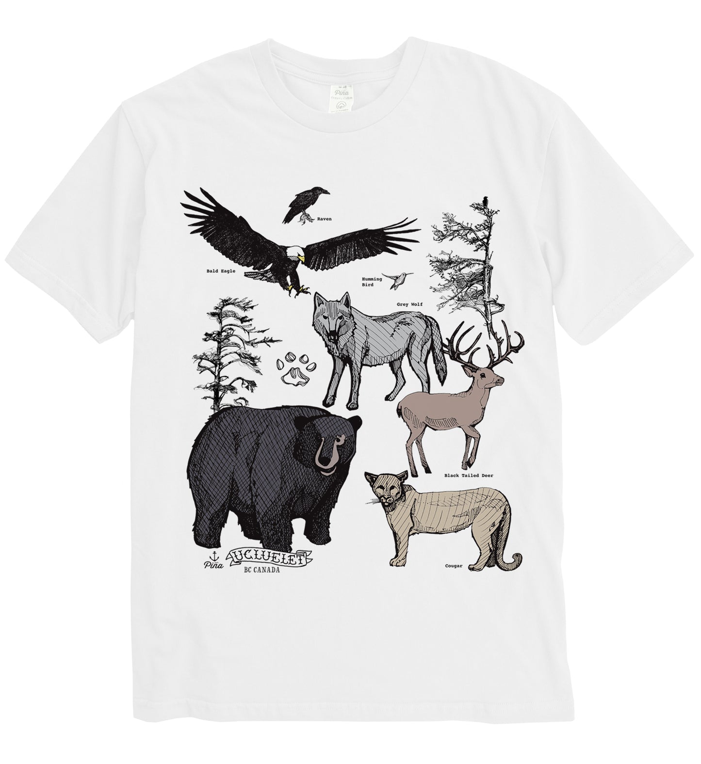 Forest Species in Full Colour Organic Cotton Unisex Tee