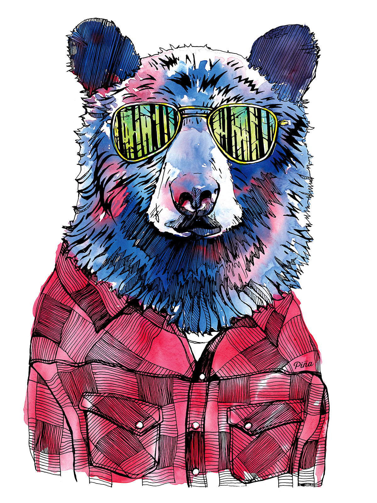 Hipster Bear Design