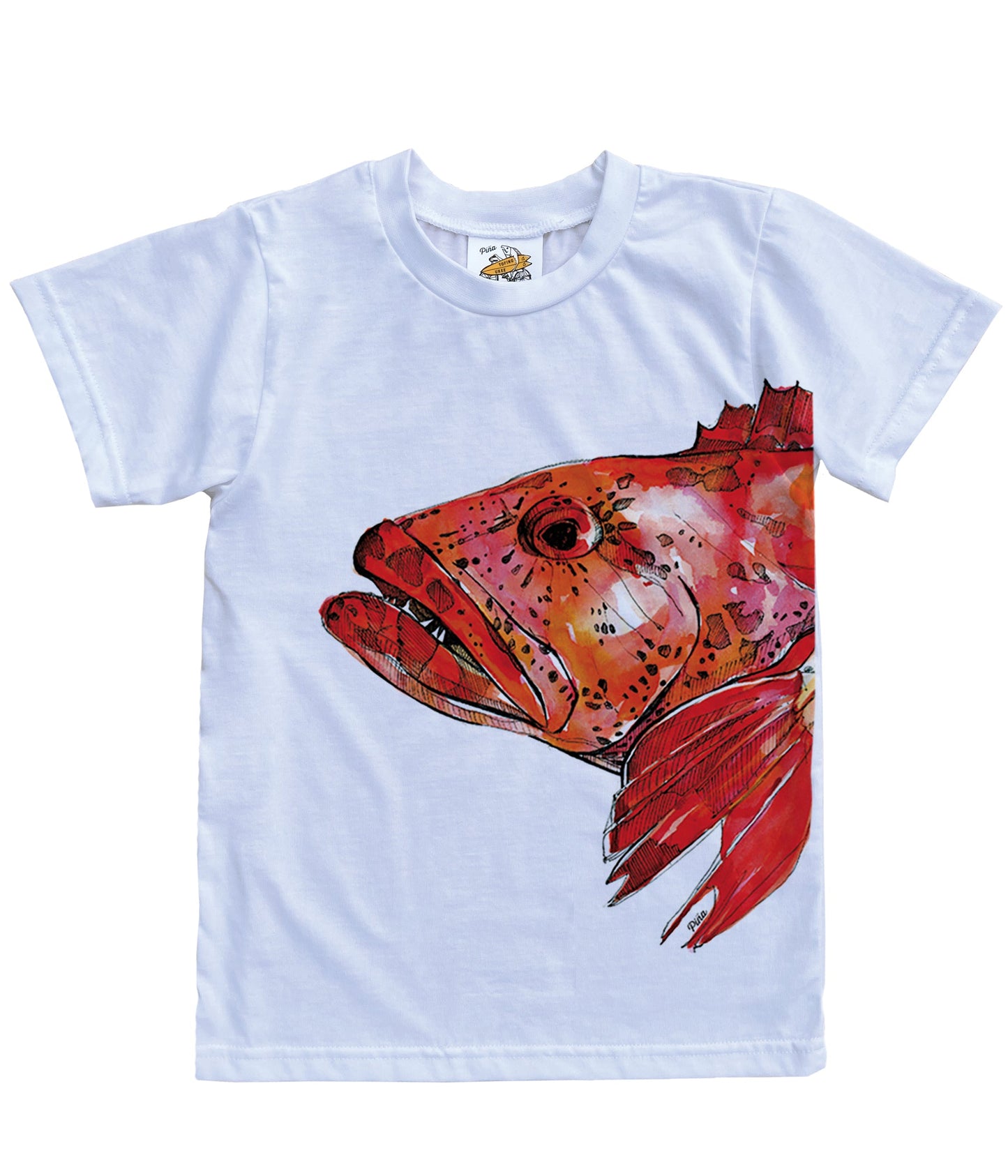 Lingcod in Colour Organic Cotton Kids Tee