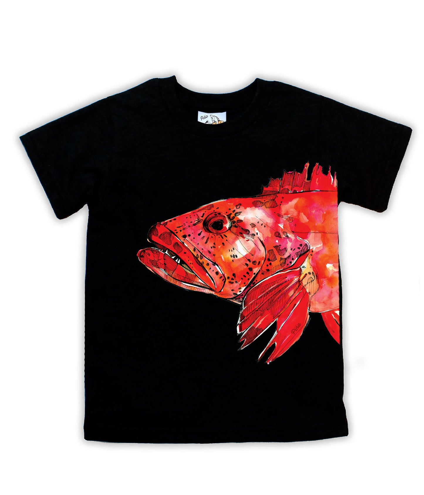 Lingcod in Colour Organic Cotton Kids Tee