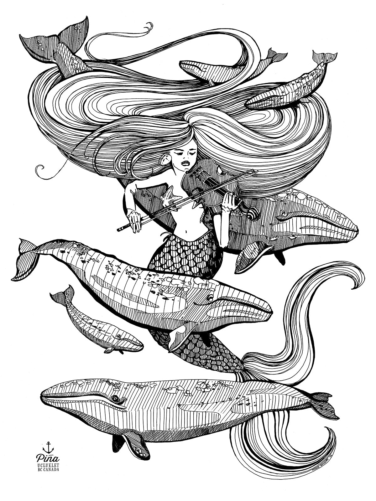 Mermaid Fiddling Design