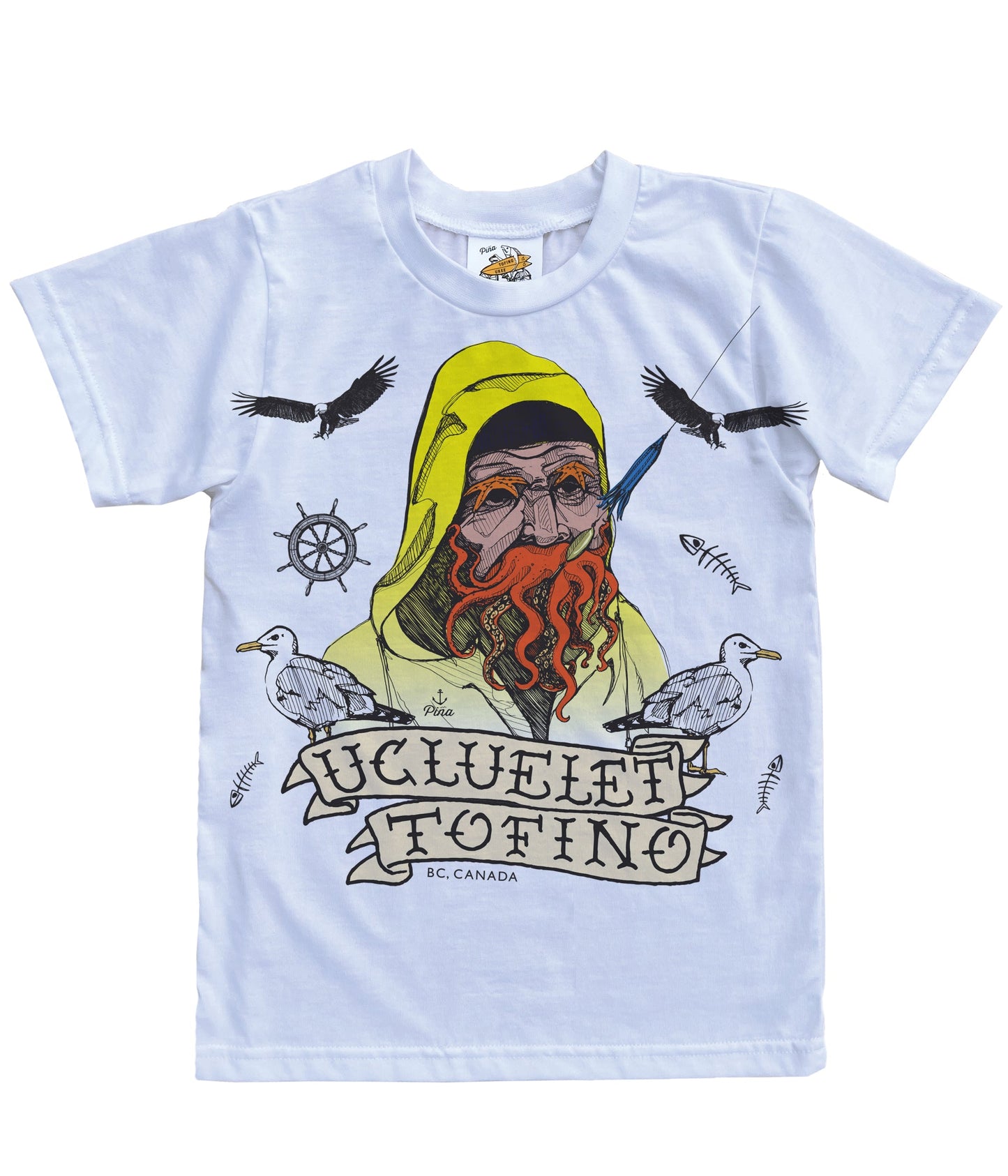 Old Salty Compilation in Colour Organic Cotton Kids Tee