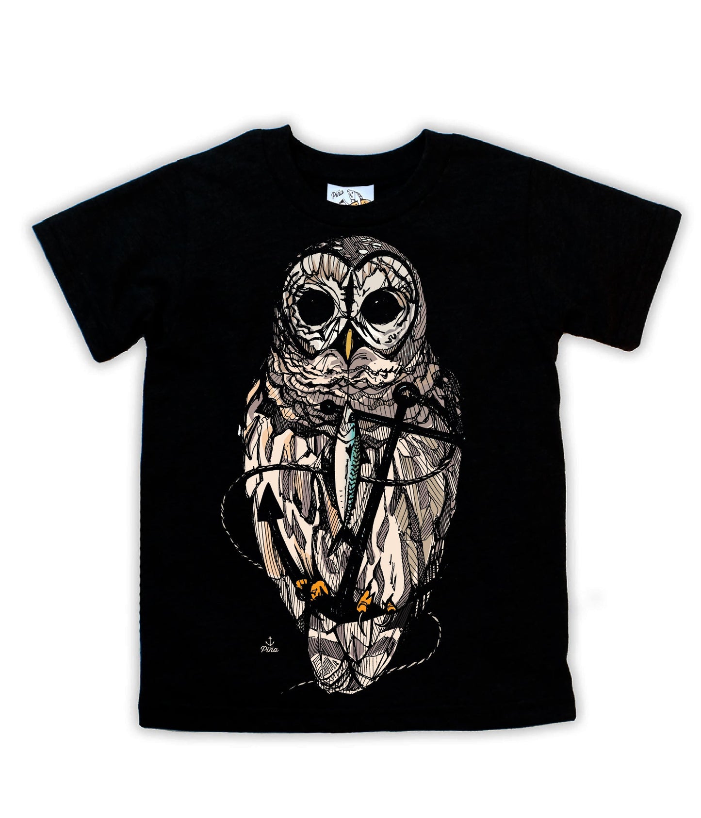 Owl & Anchor in Colour Organic Cotton Kids Tee