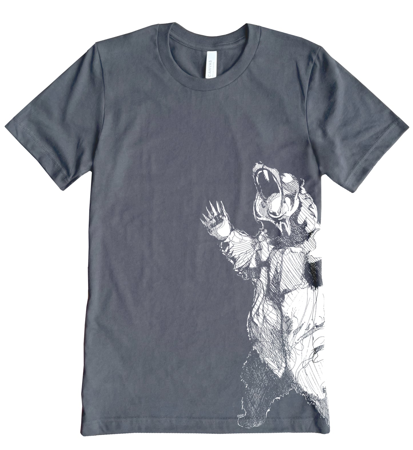 Bearhugger in White Ink Unisex Cotton Jersey Tee