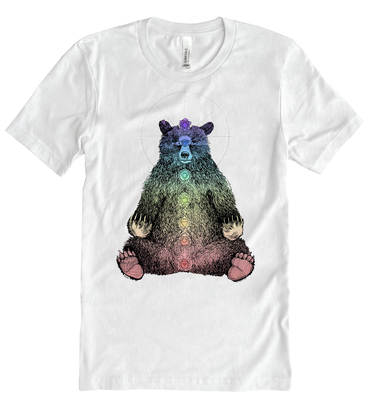 Kundalini Bear in Colour Unisex Cotton Jersey Tee