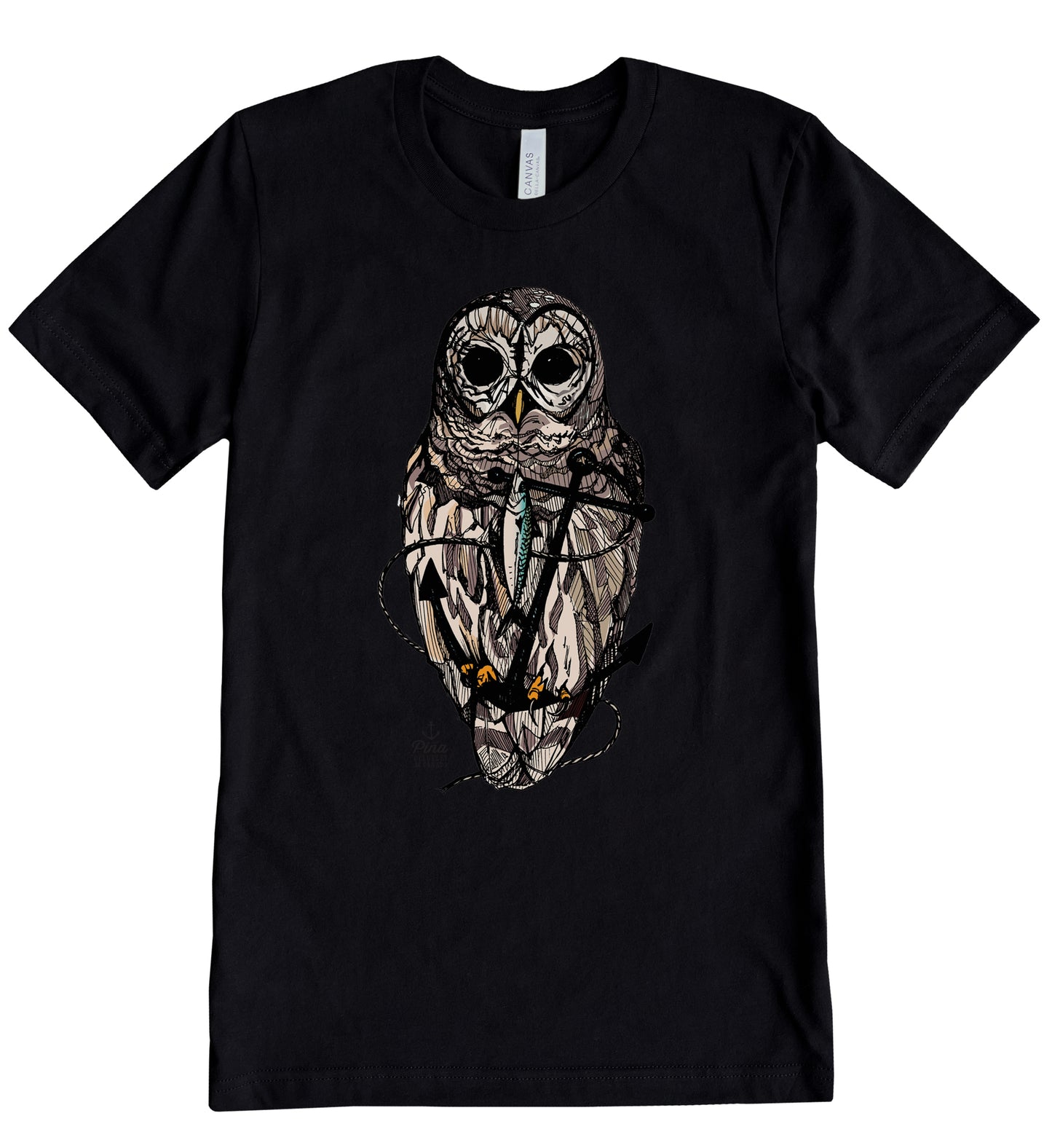 Owl and Anchor Full Colour Unisex Cotton Jersey Tee