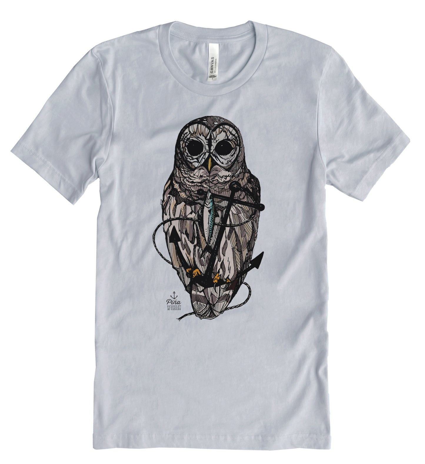 Owl and Anchor Full Colour Unisex Cotton Jersey Tee