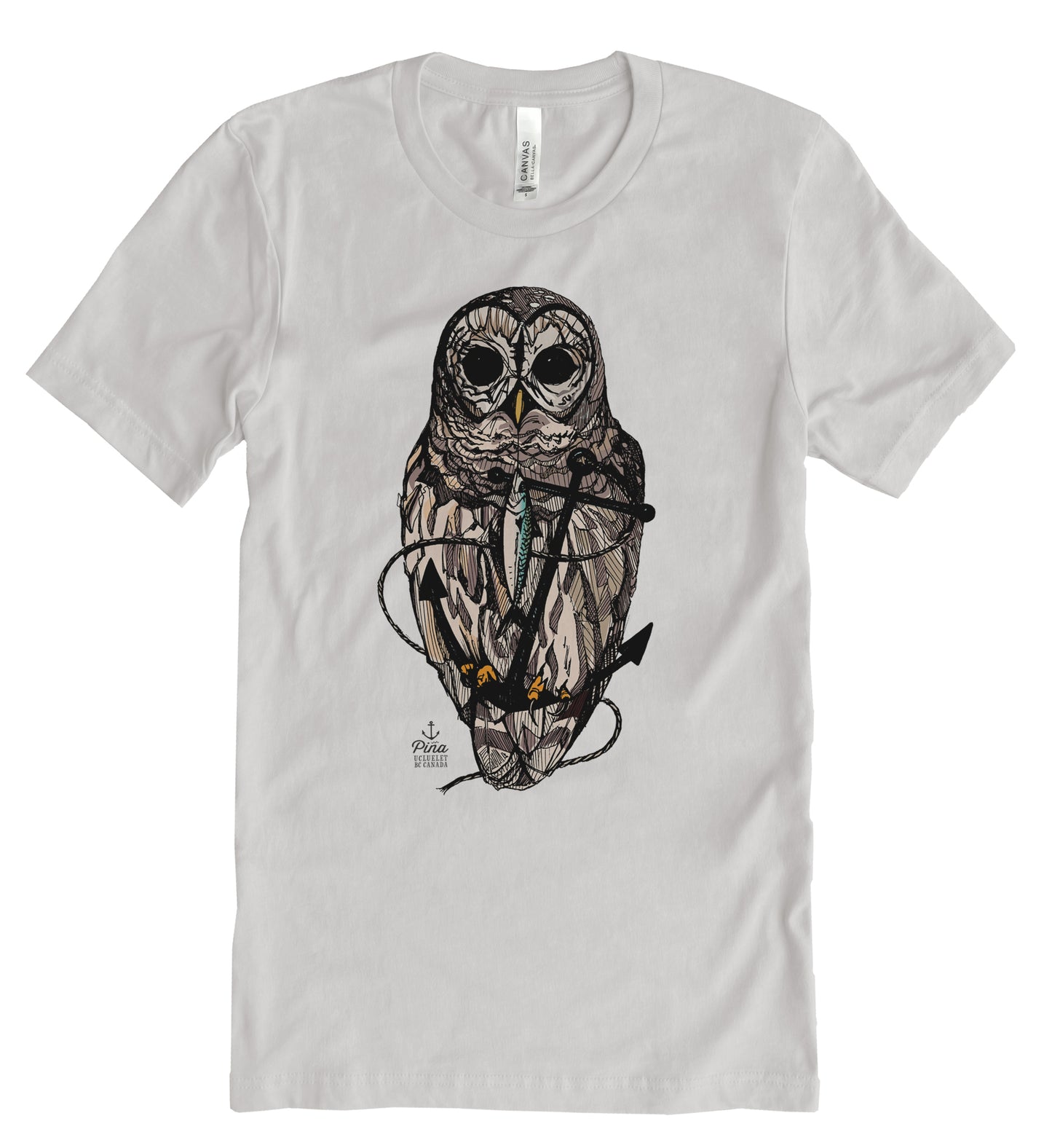 Owl and Anchor Full Colour Unisex Cotton Jersey Tee