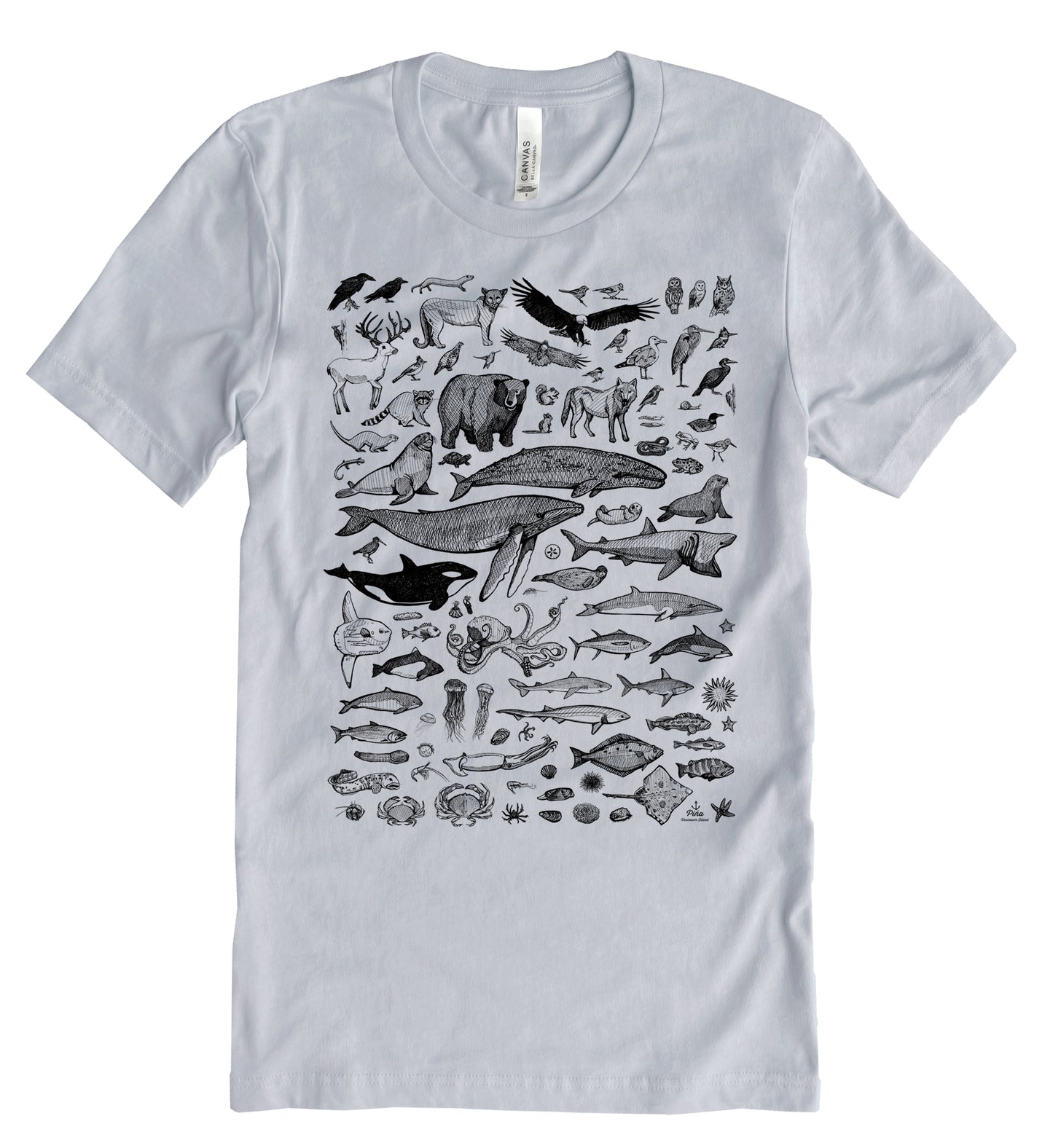 Species of Ucluelet in Black Ink Unisex Cotton Jersey Tee