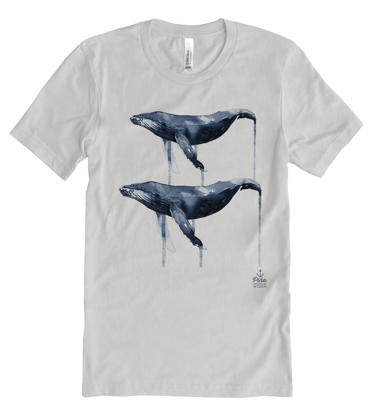 Watercolour Humpback Whales Unisex Cotton Jersey Tee