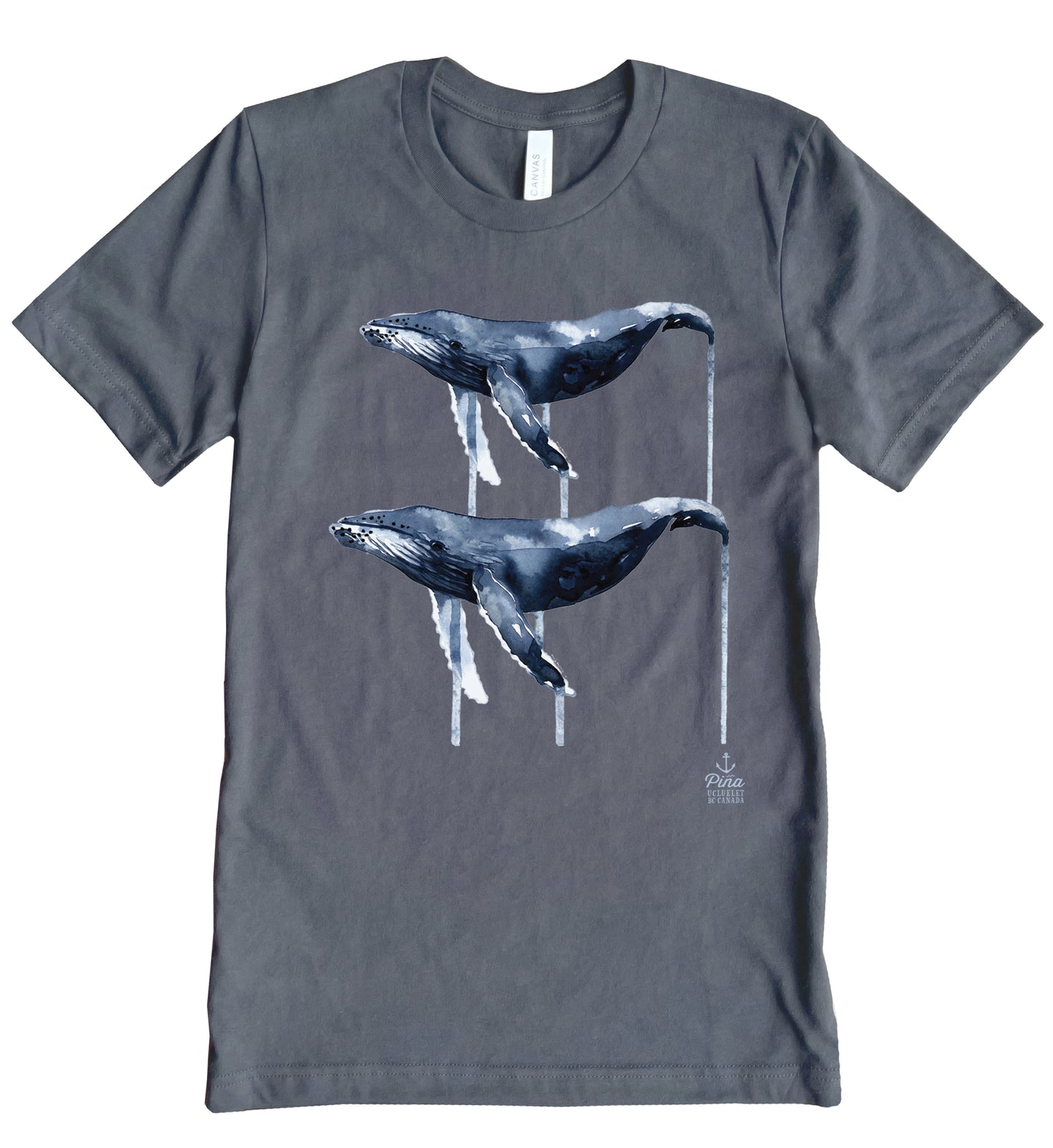 Watercolour Humpback Whales Unisex Cotton Jersey Tee