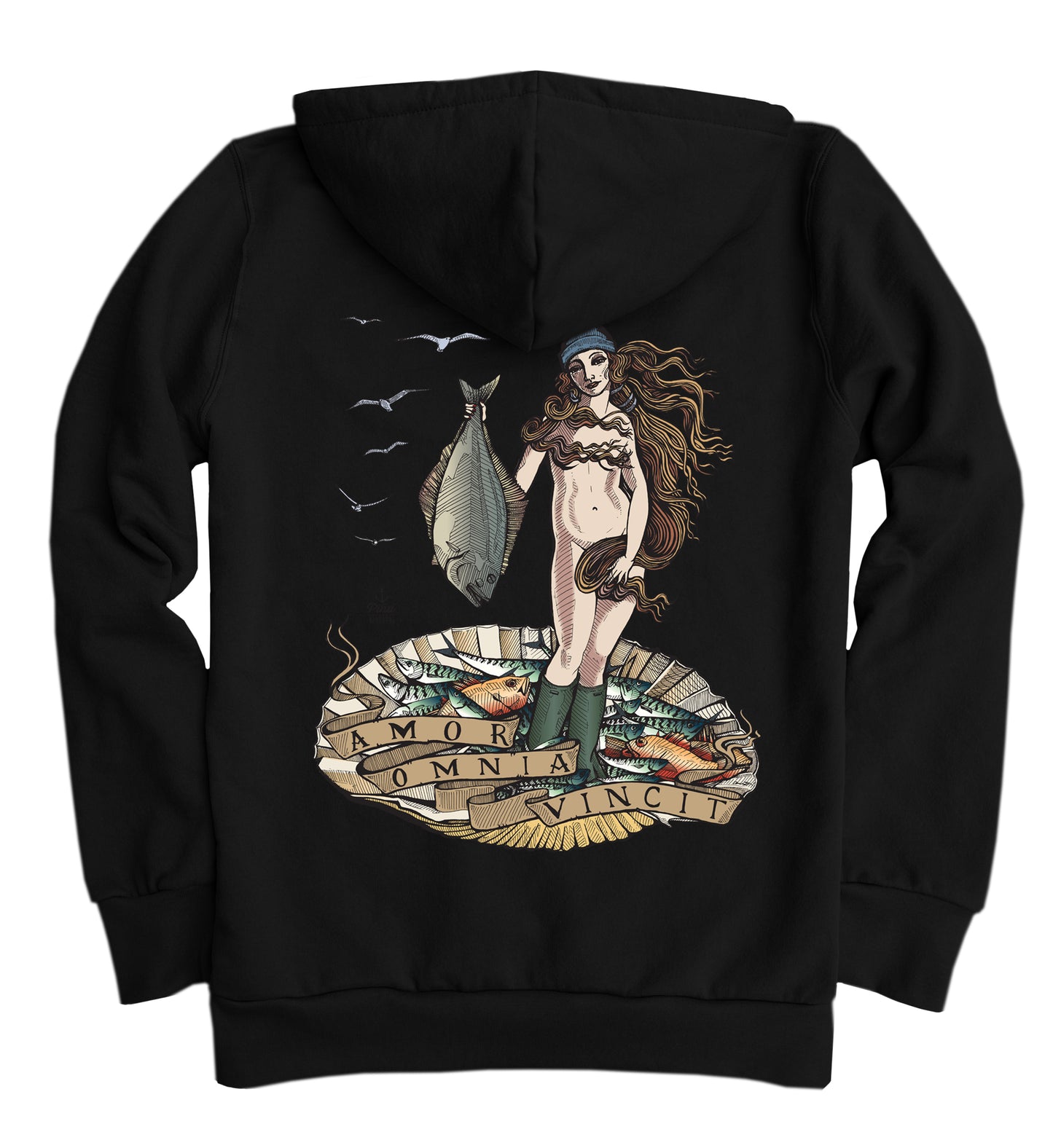 The Birth of Venus in Full Colour, 2 prints, Organic Unisex Hoodie Made in Canada