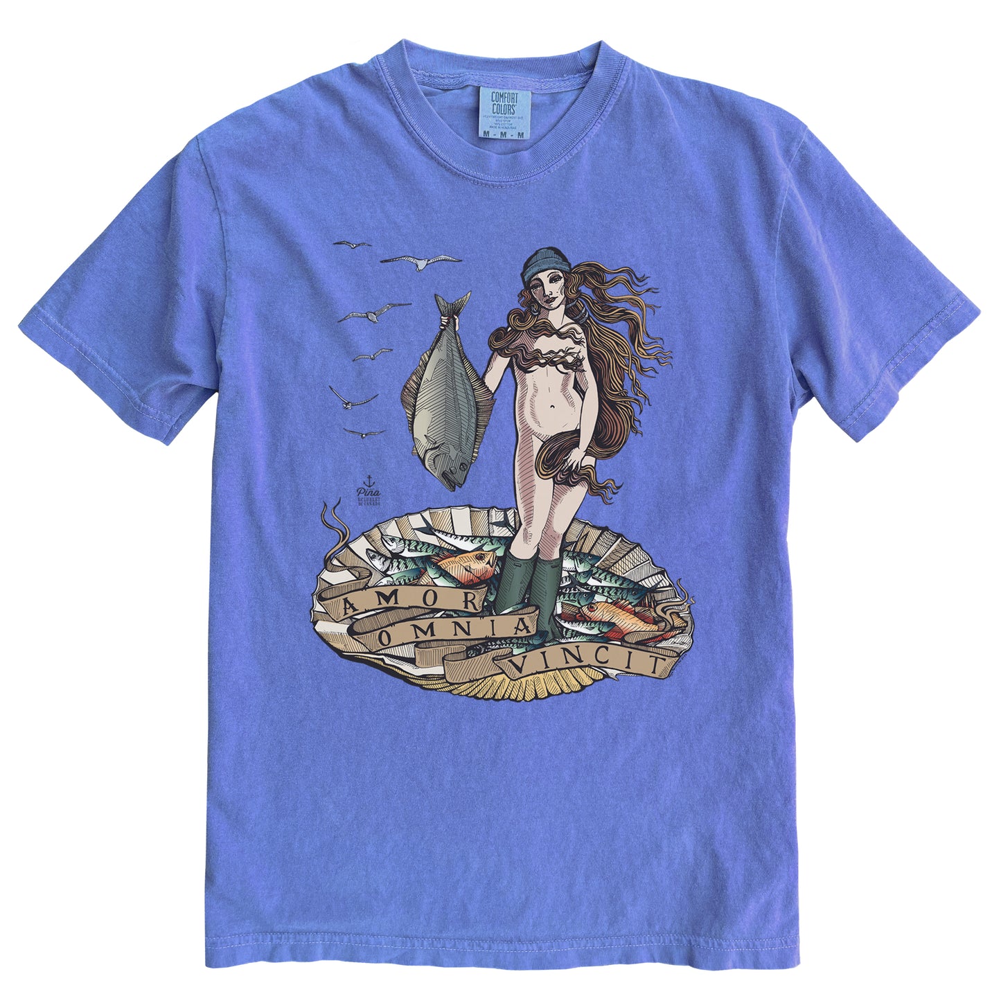 Birth of Venus in Colour Ink Comfort Colours Heavyweight Cotton Tee
