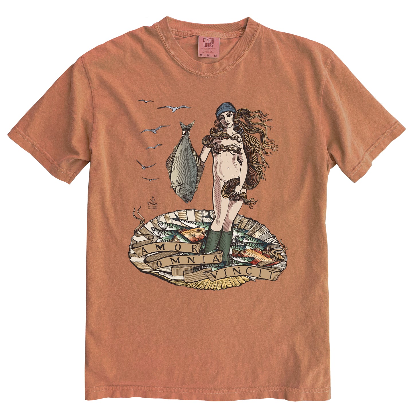 Birth of Venus in Colour Ink Comfort Colours Heavyweight Cotton Tee