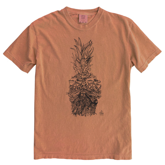 Captain Pina in Black Ink Comfort Colours Heavyweight Cotton Unisex Tee