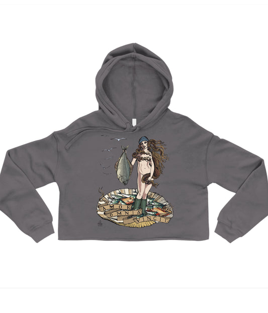 Birth of Venus in Colour Crop Hoodie