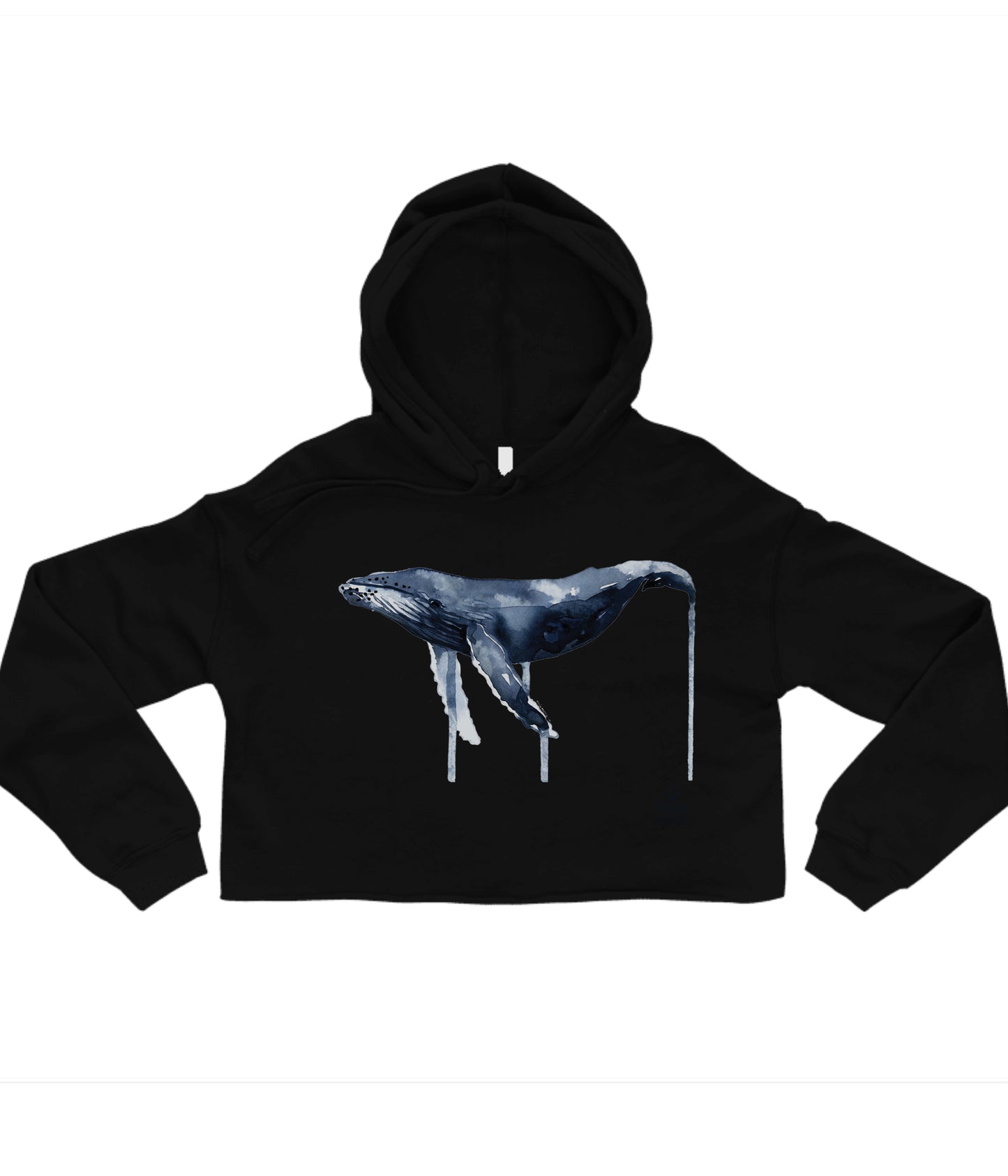 Watercolour Humpback Crop Hoodie