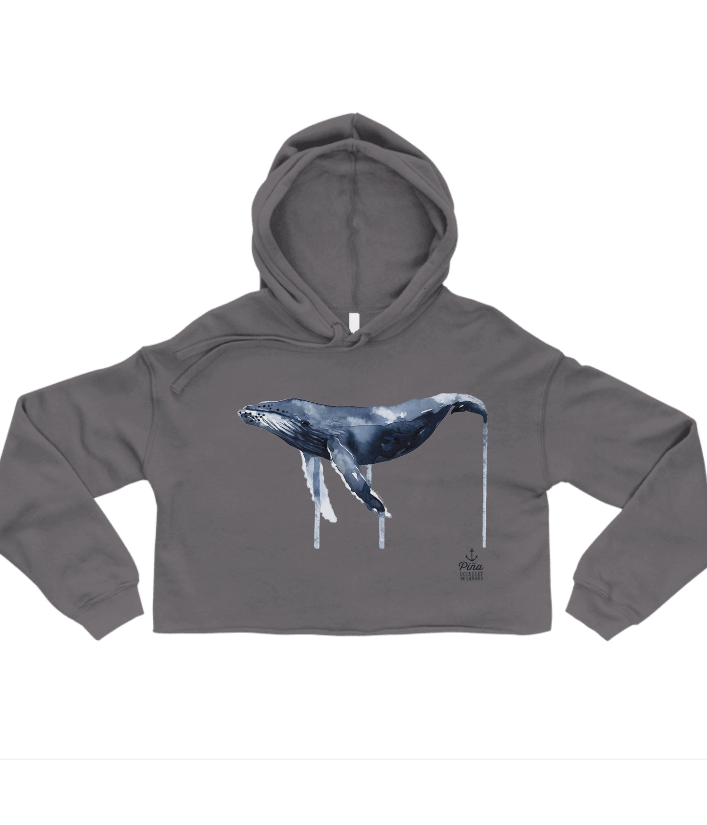 Watercolour Humpback Crop Hoodie