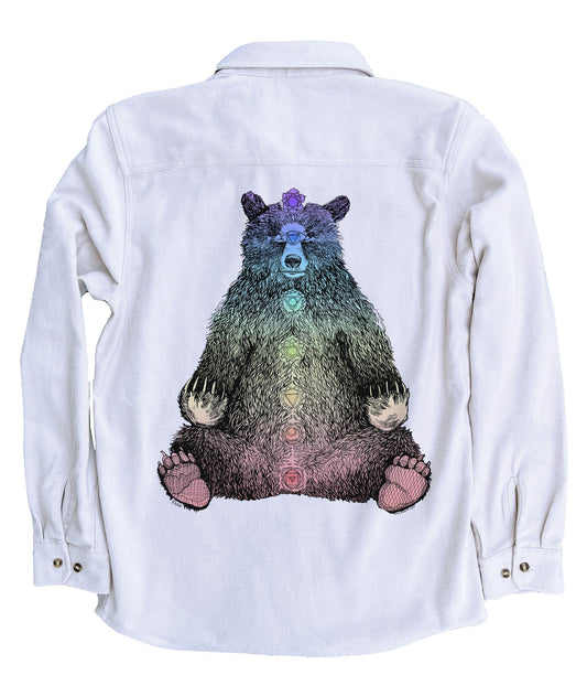 Kundalini Bear in Full Colour Organic Cotton Flannel