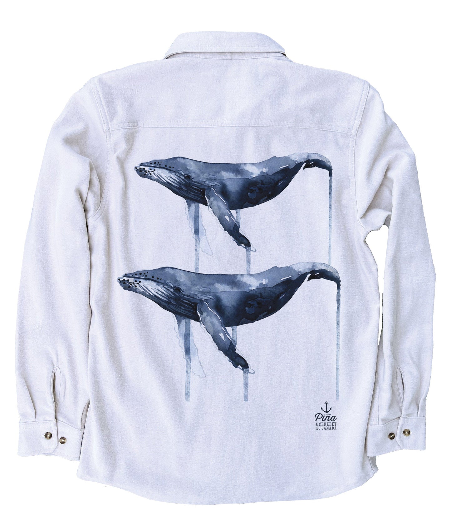 Watercolour Double Humpbacks Organic Cotton Flannel