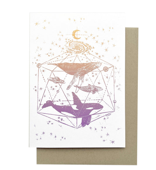 Galactic Whales in Colour Greeting Card