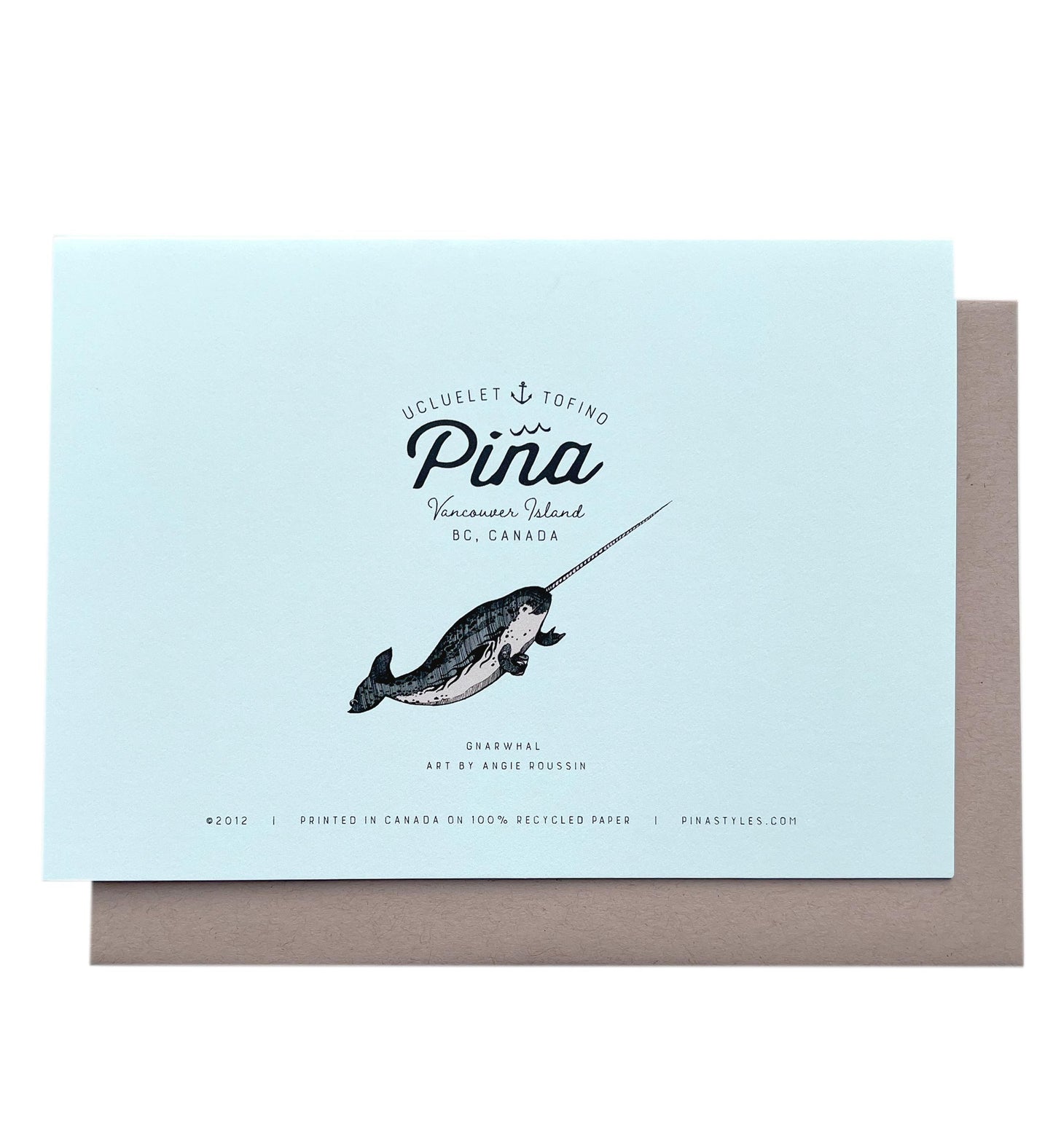 Gnarwhal Greeting Card