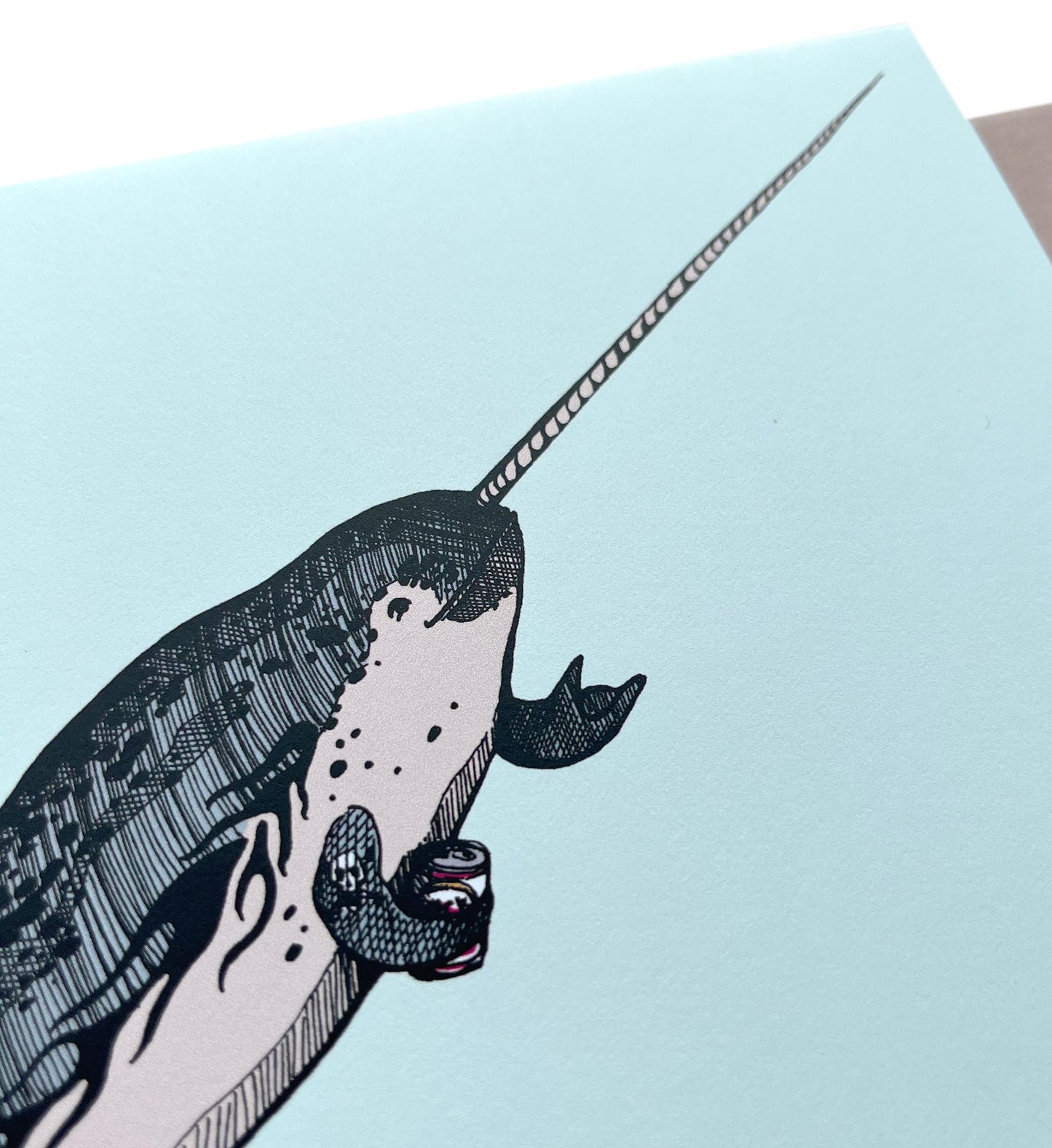 Gnarwhal Greeting Card