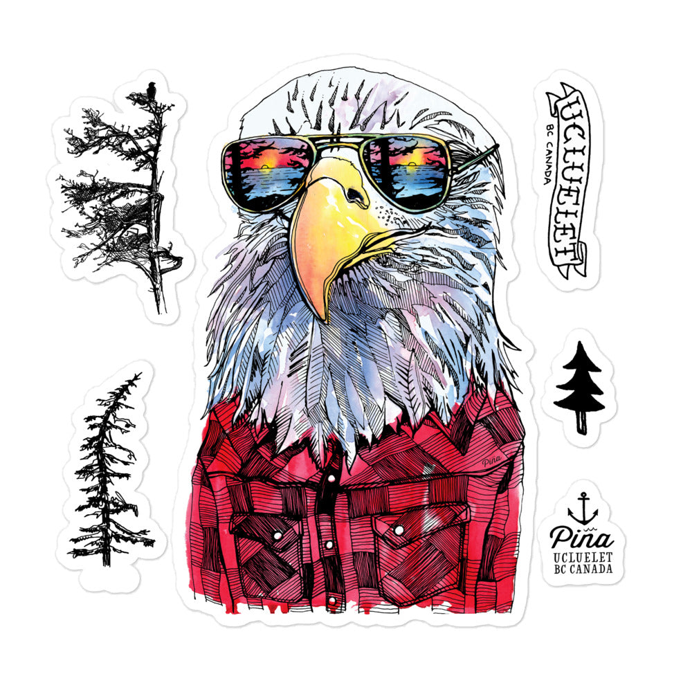 Hipster Eagle stickers