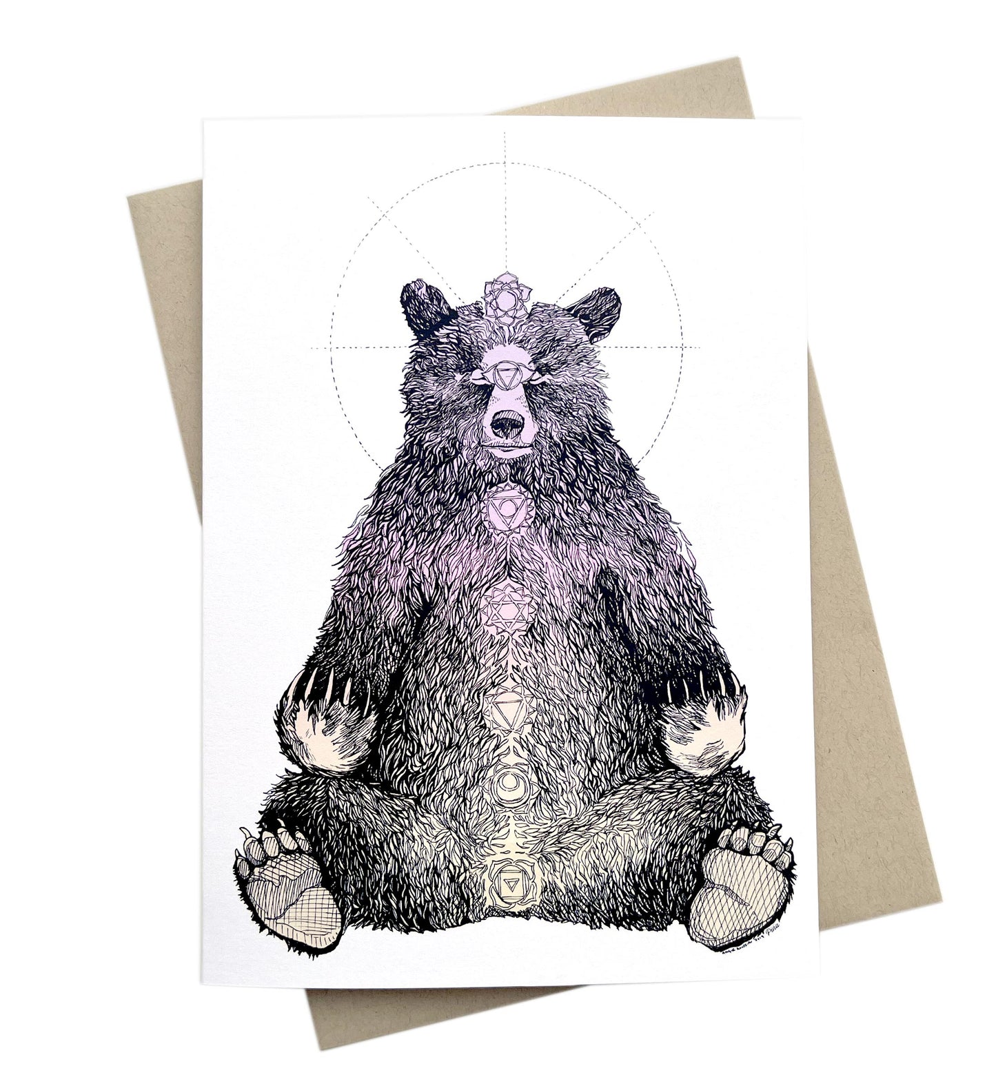 Kundalini Bear Greeting Card