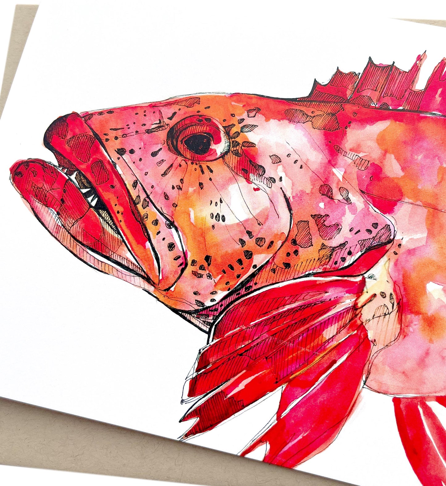 Lingcod Greeting Card