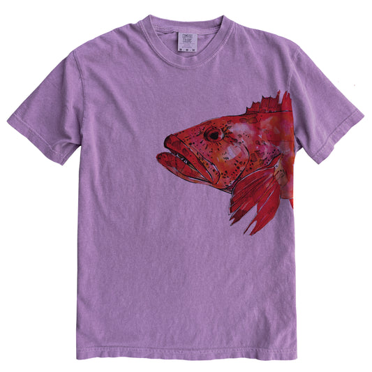 Lingcod in Colour Ink Comfort Colours Heavyweight Cotton Unisex Tee