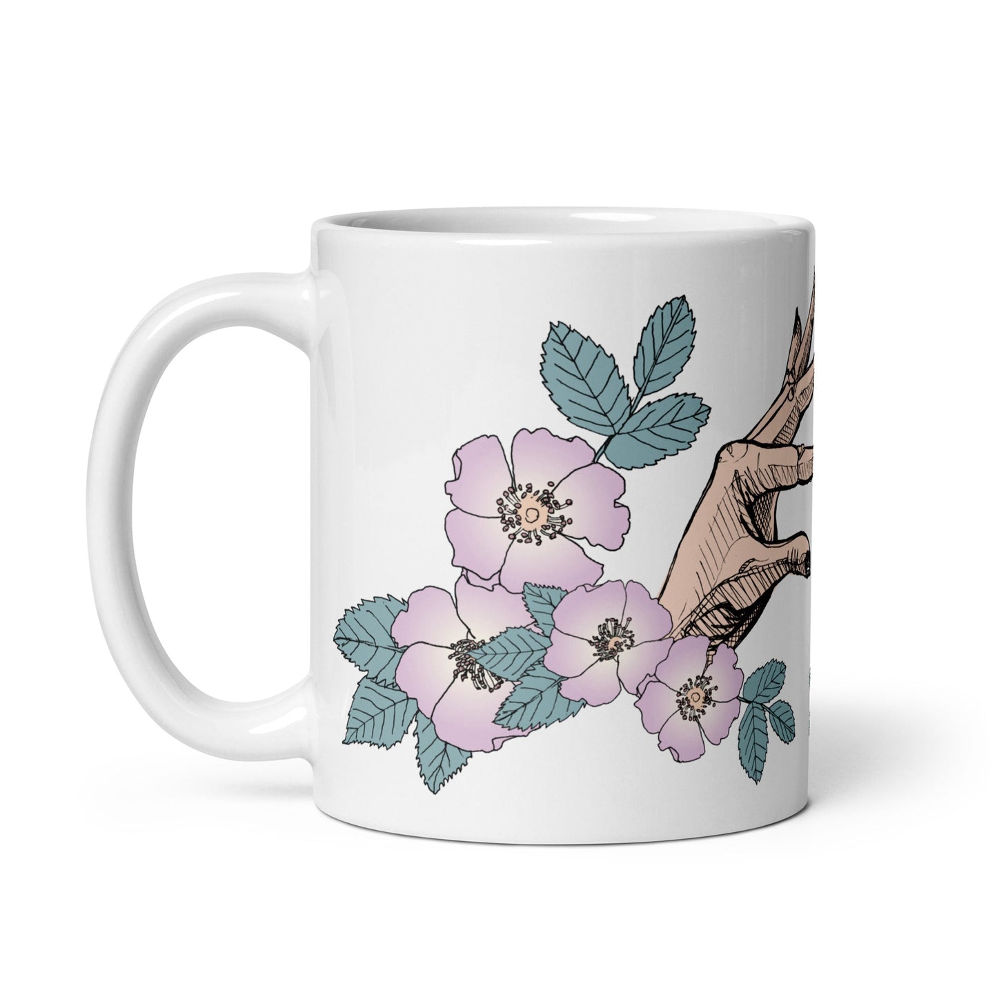 Bear in Teacup White Glossy Mug