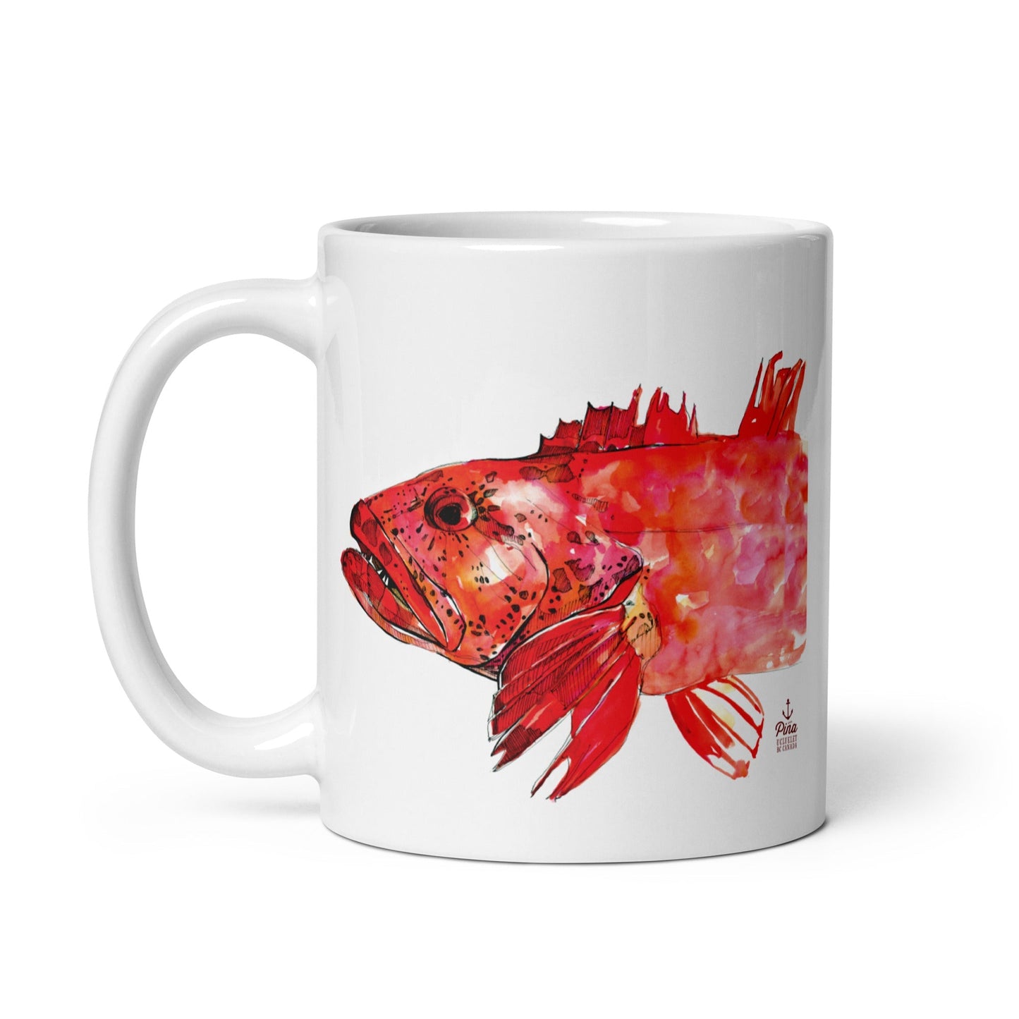 Lingcod White Glossy Mug