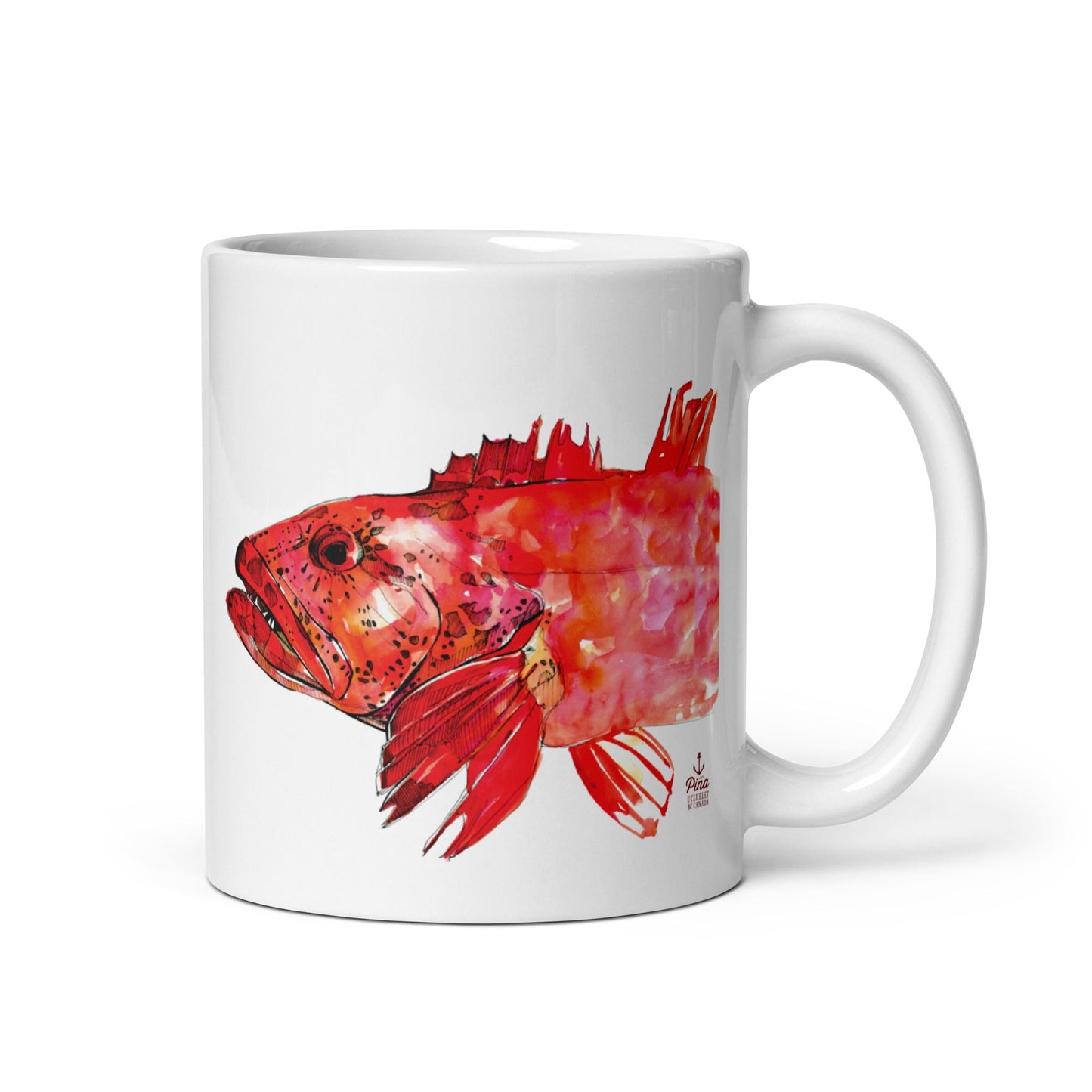 Lingcod White Glossy Mug
