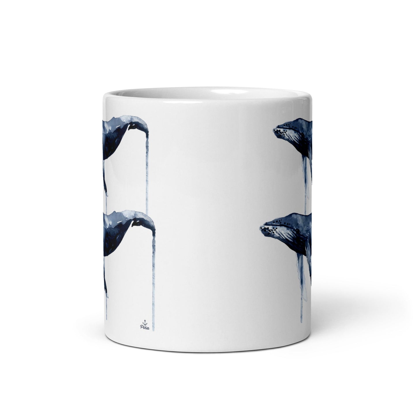 Watercolour Humpbacks White Glossy Mug