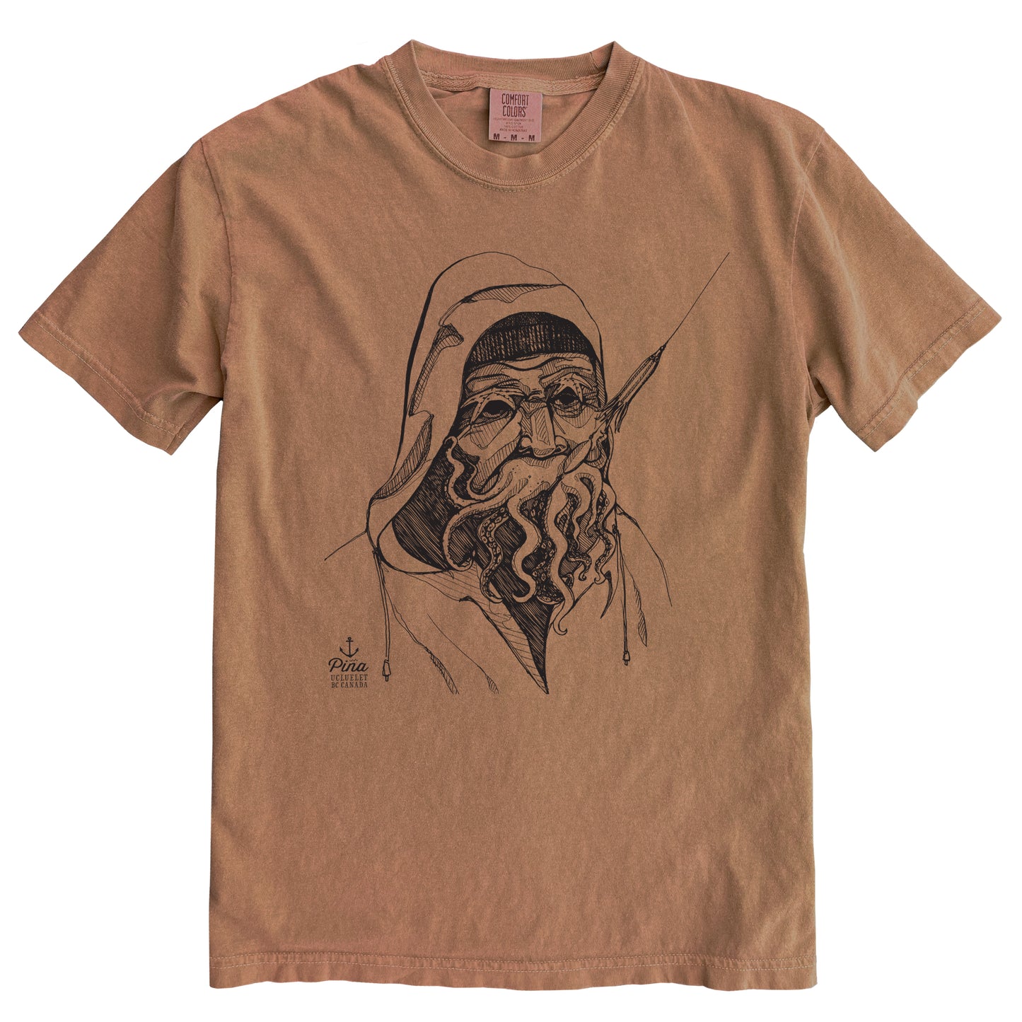 Old Salty in Black Ink Comfort Colours Heavyweight Cotton Unisex Tee